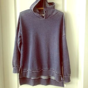 Hippie Rose Factory Distressed Long Hoodie Sz S